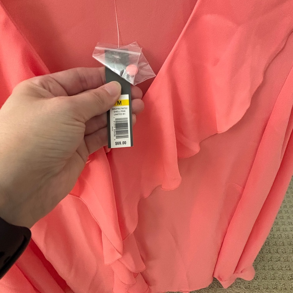 Pink Ruffled Blouse by The Limited - Picture 2 of 2